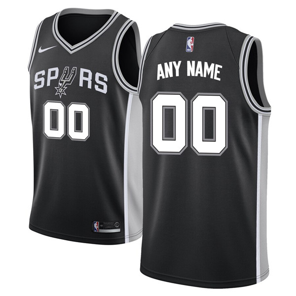 Men's San Antonio Spurs Active Player Black Custom Stitched NBA Jersey
